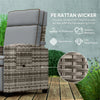 Rattan Garden Recliner Chair Sun Lounger Flip Table Footrest Outdoor Armchair