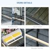 Large Bird Cage Budgie Cage for Finch Canaries Parrot with Stand Grey