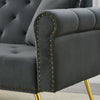 Modern Sofa Bed 2 Seater Click Clack Settee Recliner Couch with Metal Legs Grey