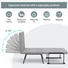 Upholstered 1 Seater Folding Fabric Sofa Bed Sleeper Couch Sofabed Settee Yyhhag