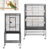 Large Parrot Cage Rolling Metal Bird Cage Pet Lovebird Cockatiel Conure Budgie
