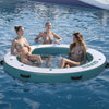 2.4x2.4m Inflatable Floating Dock Swim Platform w/ Ladder Pump Bag for Lake