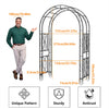 Metal Decorative Garden Arch with Ground Spikes Climbing Plant Support Trellis