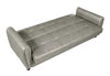 3 Seater Zinc PU Leather Sofa Bed with Hidden Storage For Living Room Furniture