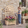 121 cm Outdoor Planter Box w/Privacy Screen & Drainage Holes