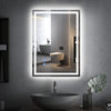 LED Bathroom Mirror with 3 Mode Lights Demister Illuminate Touch Sensor Anti-fog