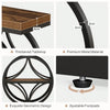 Industrial Side Table Narrow Small End Table with 3-Tier Storage for Living Ro
