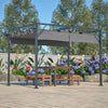 Pergola Steel Frame 3x2M PE Canopy Adjust Shade Pergola Shelter Backyard Grey