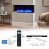 Media Wall Electric Fire 3D Fuel Bed & 13 LED Colours - Endeavour Fires Rosedale