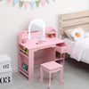 Kids Vanity Set with LED Mirror,Makeup Desk with 1 Drawers &,2 Open Shelves