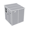 6x6ft Outdoor Storage Shed Plastic Garden Tool House with Floor & Lockable Door