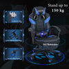 Ergonomic Computer Gaming Chair Office Recliner Massage Lumbar Support Blue Home
