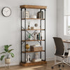 6 Tier Bookshelf Bookcase Wood Bookshelves Wood Vintage Storage Display Rack