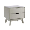 2 Drawer Bedside Scandi Legs Home Bedroom Furniture Nightstand Lamp Side Table