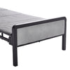 3FT Folding Single Guest Bed Padded Fold Up Metal Framed Sleeper Dormitory Bed