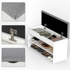 Shoe Bench Shoe Storage Rack Cabinet Organiser with Cushion Padded Seat Gckeysor