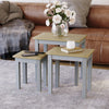 Wooden Nest of Tables 3 Piece Table Set Coffee Side Living Room Furniture