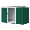 9 x 4FT Metal Garden Storage Shed w/ 2 Door, Dark Green