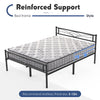 KING SIZE Metal Bed Frame with Headboard and Footboard Heavy Duty Slat Qtzjlqdry