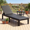 4-Position Reclining Chair with Waterproof Rattan Textured PP Surface