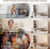 Large Bluetooth Hollywood Vanity Mirror with Lights 15LED Dimmable Makeup Mirror