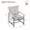 Single Accent Chair with Metal Frame Wide Seat Corduroy Armchair Living Room
