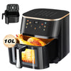 Air Fryer 10L with Easy-View Window, Touch Controls, Nonstick, 6 Function