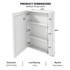 24" x 30" LED Medicine Cabinet with Light Wall Mounted Mirror Cabinet Storage