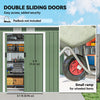 9 x 4FT Metal Garden Storage Shed w/ 2 Door, Light Green