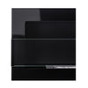 BIOETHANOL FIREPLACE 900x400 BLACK GLOSS DESIGN ECO TAMPERED GLASS + ACCESSORIES