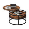 Round Lift Top Coffee Table with Hidden Storage, Modern Center Table for Home &