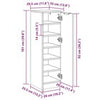 Modern Wooden Narrow 1 Door Hallway Shoe Storage Cabinet Unit Organiser Wood