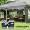3 x 6m Heavy Duty Gazebo Marquee Party Tent with Storage Bag Grey