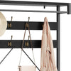 Coat Rack with Bench and Shoe Shelves, Industrial Free Standing Hall Tree