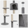 Floor to Ceiling Cat Tree Tower 224-256cm Climbing Scratching Post with Condo