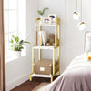 3 Tier Gold Ladder Shelf, Small Bathroom Organizers and Storage,Small Plant Rack