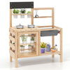 Mud Kitchen for Kids Outdoor Patio Wooden Pretend Play Kitchen with Sink
