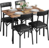 Dining Table Set with 2/4 Chairs, Modern Design for Kitchen, Home, Patio, Garden