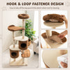 190 cm 6-Tier Cat Tree Rubber Wood Cat Tower Furniture W/ Sisal Scratching Posts
