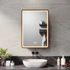 Bathroom Mirror Cabinet with Shaver Socket Demister 3 LED Lights Black Cupboard