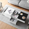 High Gloss Coffee Table Rectangular Living RoomFurniture 3Drawers Hidden Storage