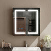 Wall Mounted LED Bathroom Mirror Cabinet with Shaver Socket Storage Cupboard
