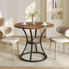 Round Dining Table for 2, 31.5'' Farmhouse Small Kitchen Table for Dining Room