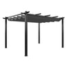 4X3M Heavy Duty Metal Pergola with Retractable Roof Outdoor Garden Gazebo Canopy