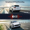 REDTIGER 4K Dash Cam Front and Rear Dash Camera WiFi GPS with Free SD Card