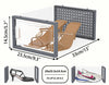 12 x Stackable Foldable Boxes Trainers Organiser Clear Plastic Shoe Storage Box