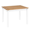 Corona Dining Table & 4 Chairs White Budget Set Solid Wood Mexican Pine Wooden
