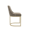Set of 2 Mink Velvet Dining Chairs with Gold Legs - Callie CAL005