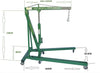 2 Ton Hydraulic Folding Engine Crane Hoist Lift Stand 2000kg Garage Workshop