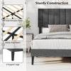 King Size Linen Fabric Bed Frame-Grey